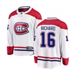 Montreal Canadiens #16 Henri Richard Authentic White Away Fanatics Branded Breakaway NHL Jersey