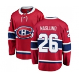 Montreal Canadiens #26 Mats Naslund Authentic Red Home Fanatics Branded Breakaway NHL Jersey