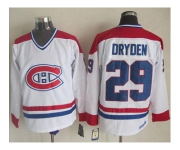 Montreal Canadiens #29 Ken Dryden White CH-CCM Throwback Stitched NHL Jersey