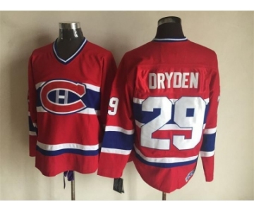 Montreal Canadiens #29 Ken Dryden red CH-CCM Throwback Stitched NHL Jersey