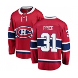 Montreal Canadiens #31 Carey Price Authentic Red Home Fanatics Branded Breakaway NHL Jersey