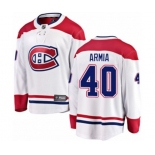 Montreal Canadiens #40 Joel Armia Authentic White Away Fanatics Branded Breakaway NHL Jersey