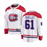 Montreal Canadiens #61 Xavier Ouellet Authentic White Away Fanatics Branded Breakaway NHL Jersey