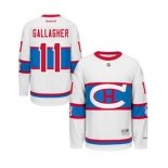 Reebok Montreal Canadiens #11 Brendan Gallagher Authentic White 2016 Winter Classic NHL Jersey