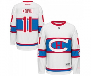 Reebok Montreal Canadiens #11 Saku Koivu Authentic White 2016 Winter Classic NHL Jersey