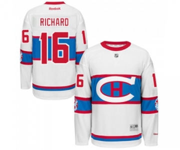 Reebok Montreal Canadiens #16 Henri Richard Authentic White 2016 Winter Classic NHL Jersey