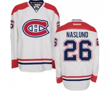 Reebok Montreal Canadiens #26 Mats Naslund Authentic White Away NHL Jersey