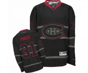 Reebok Montreal Canadiens #31 Carey Price Authentic Black Ice NHL Jersey