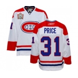 Reebok Montreal Canadiens #31 Carey Price Authentic White Heritage Classic Style NHL Jersey