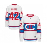 Reebok Montreal Canadiens #42 Dominic Moore Authentic White 2016 Winter Classic NHL Jersey