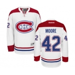 Reebok Montreal Canadiens #42 Dominic Moore Authentic White Away NHL Jersey