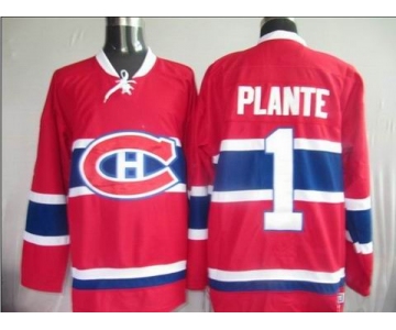 nhl jerseys montréal canadiens #1 plante red(ccm)