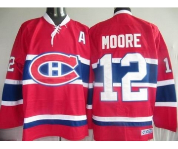 nhl jerseys montréal canadiens #12 moore red ccm