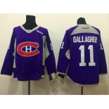 nhl jerseys montreal canadiens #11 gallagher purple