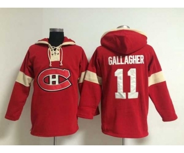 nhl jerseys montreal canadiens #11 gallagher red-cream[pullover hooded sweatshirt][gallagher]