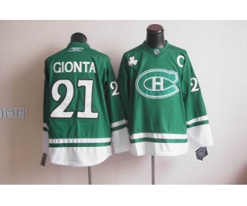 nhl jerseys montreal canadiens #21 gionta green