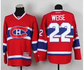 nhl jerseys montreal canadiens #22 weise red[weise]