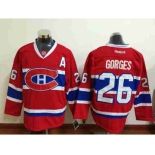 nhl jerseys montreal canadiens #26 gorges red[patch A]