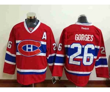 nhl jerseys montreal canadiens #26 gorges red[patch A]