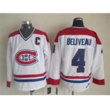 nhl jerseys montreal canadiens #4 beliveau white[patch C]