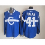 nhl jerseys montreal canadiens #41 halak blue