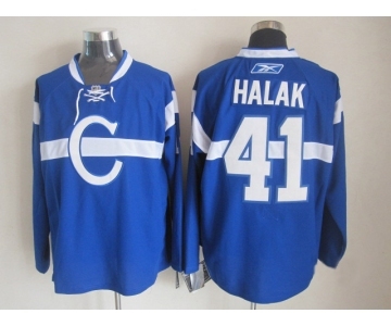 nhl jerseys montreal canadiens #41 halak blue