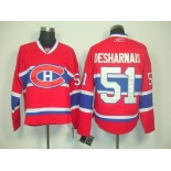 nhl jerseys montreal canadiens #51 desharnais red