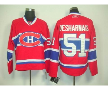 nhl jerseys montreal canadiens #51 desharnais red