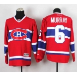 nhl jerseys montreal canadiens #6 murray red