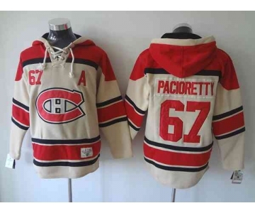 nhl jerseys montreal canadiens #67 pacioretty cream-red[pullover hooded sweatshirt][patch A]