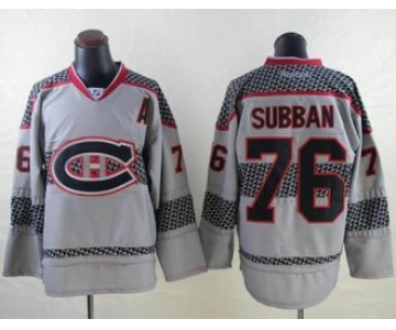 nhl jerseys montreal canadiens #76 subban grey