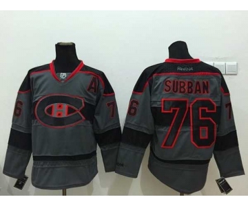 nhl jerseys montreal canadiens #76 subban grey[patch A]