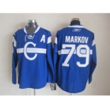 nhl jerseys montreal canadiens #79 markov blue[patch A]