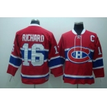 nhl montreal canadiens #16 richard  red ccm