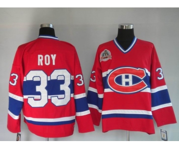 nhl montreal canadiens #33 roy red m&n ch