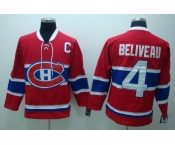 nhl montreal canadiens #4 beliveau c red ccm