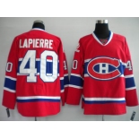 nhl montreal canadiens #40 lapierre red ch