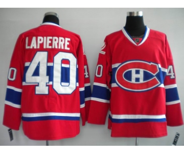 nhl montreal canadiens #40 lapierre red ch