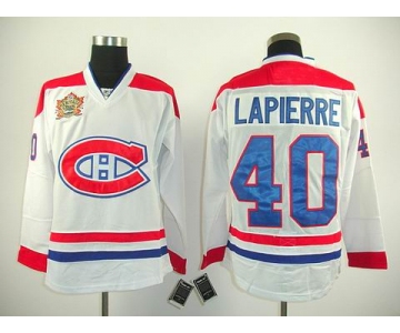 nhl montreal canadiens #40 lapierre white(winter classic)