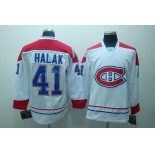 nhl montreal canadiens #41  halak white