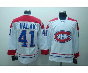 nhl montreal canadiens #41  halak white