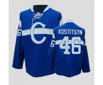 nhl montreal canadiens #46 kostitsyn blue