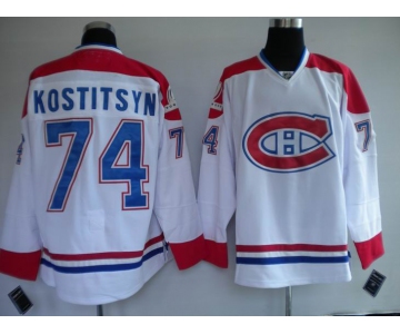 nhl montreal canadiens #74 kostitsyn white ch