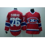 nhl montreal canadiens #76 subban red