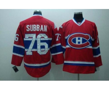 nhl montreal canadiens #76 subban red