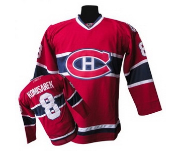 nhl montreal canadiens #8 komisarek red ch