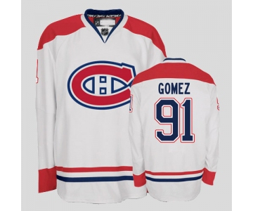 nhl montreal canadiens #91 gomez white