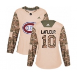 Women Adidas Montreal Canadiens #10 Guy Lafleur Authentic Camo Veterans Day Practice NHL Jersey