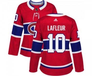 Women Adidas Montreal Canadiens #10 Guy Lafleur Authentic Red Home NHL Jersey