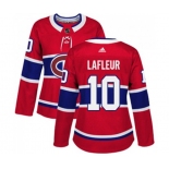 Women Adidas Montreal Canadiens #10 Guy Lafleur Premier Red Home NHL Jersey